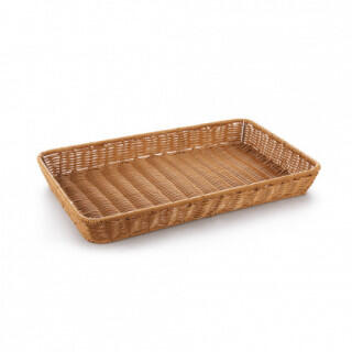 кт270 Корзинка пластиковая 530х325х65 мм коричневая